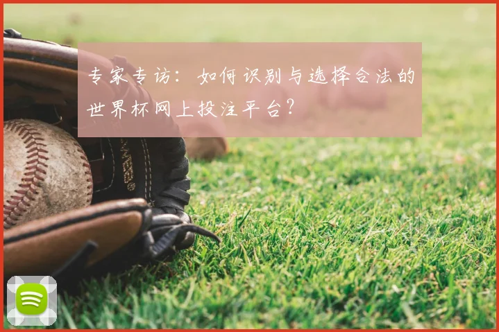 专家专访:如何识别与选择合法的世界杯网上投注平台?